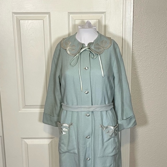 Vintage Karam New York Robe Womens 14 Floral Pockets Cottagecore 1970s - Picture 6 of 13